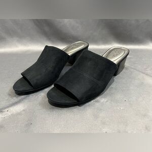 LifeStride - Soft System - Black Suede - Mules with Block Heel - New